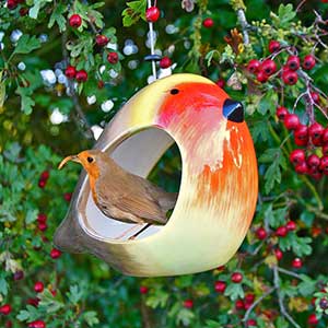 Ceramic Robin Feeder