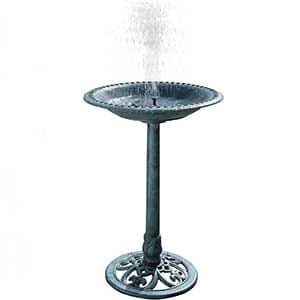 Pedestal Solar Bird Bath