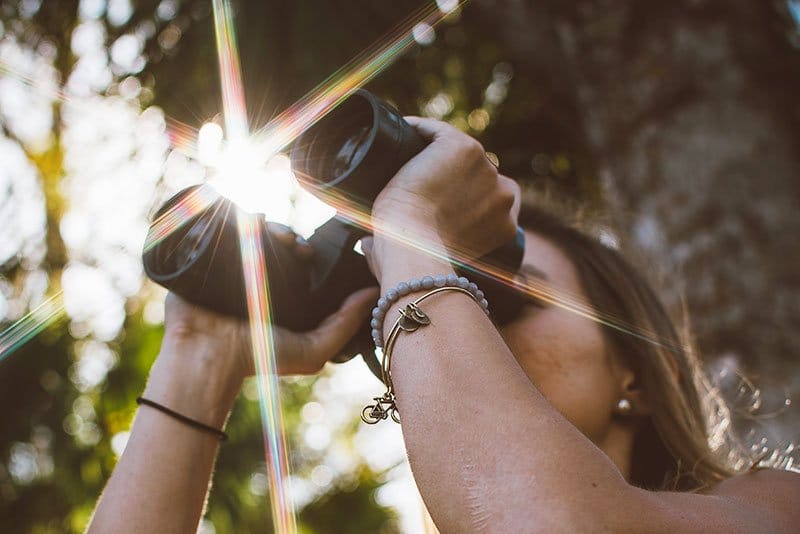 Woman With Binoculars