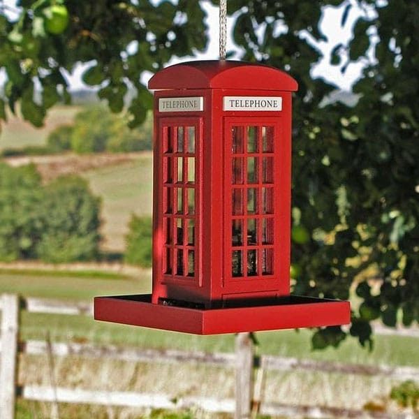 Phone Box Bird Feeder